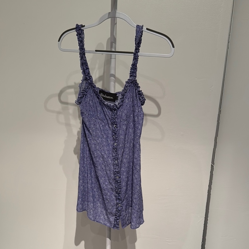 REALISATION PAR Purple Ruched DRESS